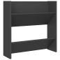 vidaXL Zapateros de pared 4 uds madera contrachapada gris 60x18x60 cm