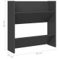 vidaXL Zapateros de pared 4 uds madera contrachapada gris 60x18x60 cm