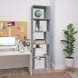 vidaXL Estantería de madera contrachapada gris Sonoma 45x24x160 cm vidaXL Estantería de madera contrachapada gris Sonoma 45x24x160 cm
