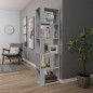 vidaXL Estantería de madera contrachapada gris Sonoma 45x24x160 cm vidaXL Estantería de madera contrachapada gris Sonoma 45x24x160 cm