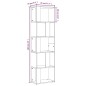 vidaXL Estantería de madera contrachapada gris Sonoma 45x24x160 cm vidaXL Estantería de madera contrachapada gris Sonoma 45x24x160 cm