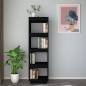 vidaXL Estantería/divisor espacios madera de pino negro 40x35x135 cm vidaXL Estantería/divisor espacios madera de pino negro 40x35x135 cm