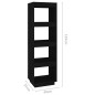 vidaXL Estantería/divisor espacios madera de pino negro 40x35x135 cm vidaXL Estantería/divisor espacios madera de pino negro 40x35x135 cm