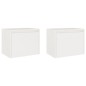 vidaXL Armario de pared 2 uds madera maciza de pino blanco 45x30x35 cm