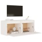 vidaXL Armario de pared 2 uds madera maciza de pino blanco 45x30x35 cm
