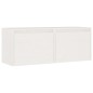 vidaXL Armario de pared 2 uds madera maciza de pino blanco 45x30x35 cm