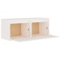 vidaXL Armario de pared 2 uds madera maciza de pino blanco 45x30x35 cm