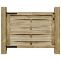 vidaXL Puerta de jardín madera de pino impregnada verde 100x75 cm