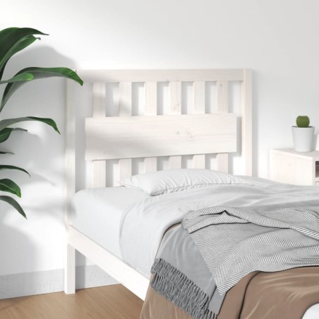 vidaXL Cabecero de cama madera maciza de pino blanco 95,5x4x100 cm