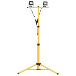 vidaXL Foco LED con trípode 2x10 W blanco frío