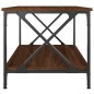vidaXL Mesa de centro madera y hierro roble marrón 80x50x45 cm