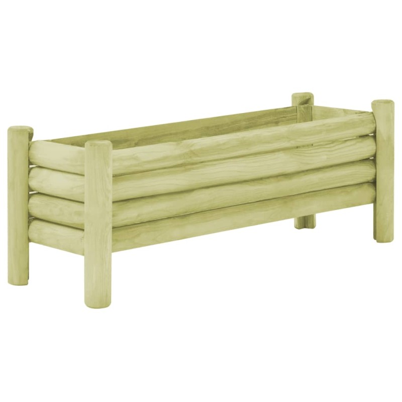 vidaXL Arriate de madera de pino impregnada 120x40x42 cm