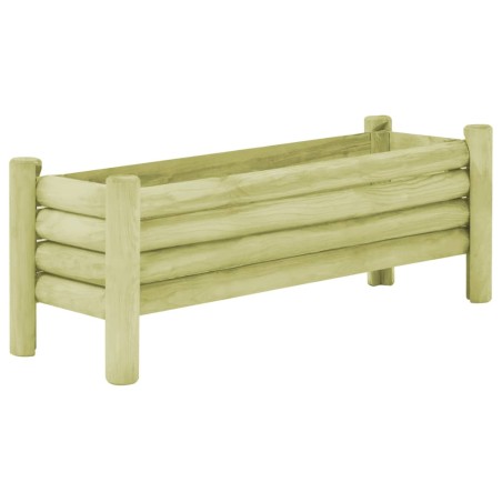 vidaXL Arriate de madera de pino impregnada 120x40x42 cm