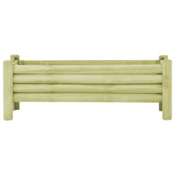 vidaXL Arriate de madera de pino impregnada 120x40x42 cm