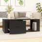 vidaXL Mesa de centro madera contrachapada negro 100x50,5x35 cm vidaXL Mesa de centro madera contrachapada negro 100x50,5x35 cm