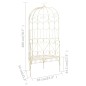 vidaXL Banco de jardín 95 cm hierro color blanco antiguo vidaXL Banco de jardín 95 cm hierro color blanco antiguo