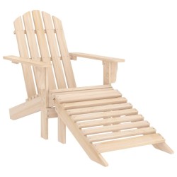 vidaXL Silla de jardín Adirondack con otomana madera maciza de abeto