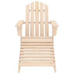 vidaXL Silla de jardín Adirondack con otomana madera maciza de abeto