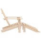 vidaXL Silla de jardín Adirondack con otomana madera maciza de abeto vidaXL Silla de jardín Adirondack con otomana madera maciza de abeto