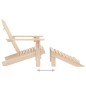vidaXL Silla de jardín Adirondack con otomana madera maciza de abeto vidaXL Silla de jardín Adirondack con otomana madera maciza de abeto
