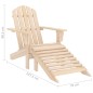 vidaXL Silla de jardín Adirondack con otomana madera maciza de abeto vidaXL Silla de jardín Adirondack con otomana madera maciza de abeto