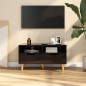 vidaXL Mueble de TV madera de ingeniería negro brillo 90x40x48,5 cm vidaXL Mueble de TV madera de ingeniería negro brillo 90x40x48,5 cm