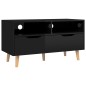 vidaXL Mueble de TV madera de ingeniería negro brillo 90x40x48,5 cm vidaXL Mueble de TV madera de ingeniería negro brillo 90x40x48,5 cm