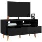 vidaXL Mueble de TV madera de ingeniería negro brillo 90x40x48,5 cm vidaXL Mueble de TV madera de ingeniería negro brillo 90x40x48,5 cm
