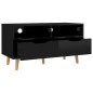 vidaXL Mueble de TV madera de ingeniería negro brillo 90x40x48,5 cm vidaXL Mueble de TV madera de ingeniería negro brillo 90x40x48,5 cm