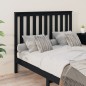 vidaXL Cabecero de cama madera maciza de pino negro 146x6x101 cm vidaXL Cabecero de cama madera maciza de pino negro 146x6x101 cm