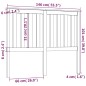 vidaXL Cabecero de cama madera maciza de pino negro 146x6x101 cm vidaXL Cabecero de cama madera maciza de pino negro 146x6x101 cm