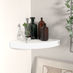 vidaXL Estante flotante de esquina MDF blanco 25x25x3,8 cm