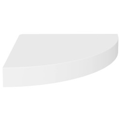 vidaXL Estante flotante de esquina MDF blanco 25x25x3,8 cm