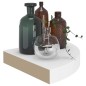 vidaXL Estante flotante de esquina MDF blanco 25x25x3,8 cm vidaXL Estante flotante de esquina MDF blanco 25x25x3,8 cm