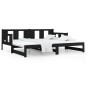 vidaXL Sofá cama extraíble madera maciza de pino negro 2x(90x200) cm vidaXL Sofá cama extraíble madera maciza de pino negro 2x(90x200) cm