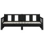 vidaXL Sofá cama extraíble madera maciza de pino negro 2x(90x200) cm vidaXL Sofá cama extraíble madera maciza de pino negro 2x(90x200) cm