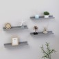 vidaXL Estantes de pared 4 unidades gris 40x9x3 cm vidaXL Estantes de pared 4 unidades gris 40x9x3 cm