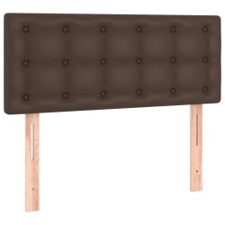 vidaXL Cabecero de cuero sintético marrón 90x5x78/88 cm