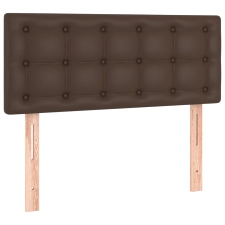 vidaXL Cabecero de cuero sintético marrón 90x5x78/88 cm