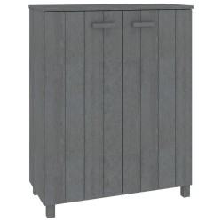 vidaXL Zapatero HAMAR madera maciza pino gris oscuro 85x40x108 cm