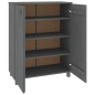 vidaXL Zapatero HAMAR madera maciza pino gris oscuro 85x40x108 cm