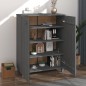 vidaXL Zapatero HAMAR madera maciza pino gris oscuro 85x40x108 cm