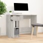vidaXL Escritorio de madera contrachapada gris hormigón 100x50x75 cm vidaXL Escritorio de madera contrachapada gris hormigón 100x50x75 cm
