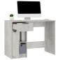 vidaXL Escritorio de madera contrachapada gris hormigón 100x50x75 cm vidaXL Escritorio de madera contrachapada gris hormigón 100x50x75 cm