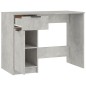 vidaXL Escritorio de madera contrachapada gris hormigón 100x50x75 cm vidaXL Escritorio de madera contrachapada gris hormigón 100x50x75 cm