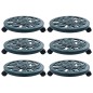 vidaXL Soporte con ruedas para plantas 6 unidades plástico verde 38 cm vidaXL Soporte con ruedas para plantas 6 unidades plástico verde 38 cm