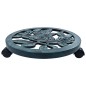 vidaXL Soporte con ruedas para plantas 6 unidades plástico verde 38 cm vidaXL Soporte con ruedas para plantas 6 unidades plástico verde 38 cm