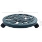vidaXL Soporte con ruedas para plantas 6 unidades plástico verde 38 cm vidaXL Soporte con ruedas para plantas 6 unidades plástico verde 38 cm