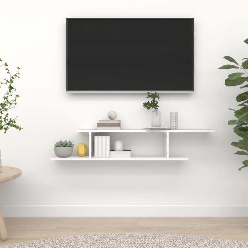 vidaXL Estante de pared para TV madera contrachapada 125x18x23 cm vidaXL Estante de pared para TV madera contrachapada 125x18x23 cm