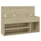 vidaXL Banco zapatero madera contrachapada roble Sonoma 105x30x45 cm vidaXL Banco zapatero madera contrachapada roble Sonoma 105x30x45 cm